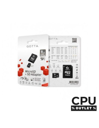 Tarjetas de Memoria Gotta MicroSDHC 8Gb Clase 4 - TiendaCPU