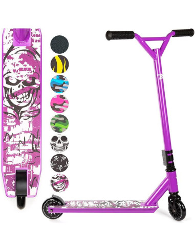 Patinete Stunt 360 Pro Calavera Morada - TiendaCPU