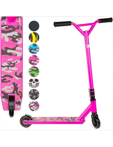 Patinete Stunt 360 Pro Camuflaje Rosa - TiendaCPU