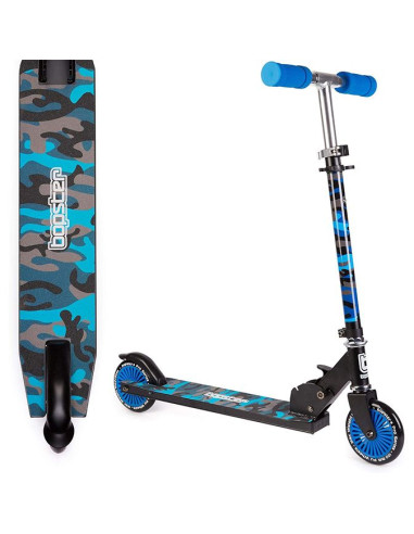 Patinete Plegable Para Niños Camuflaje Azul - TiendaCPU