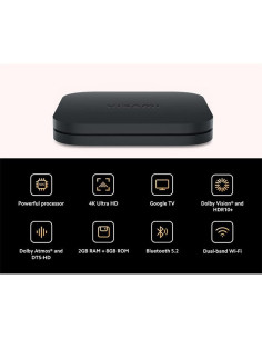 Xiaomi Mi TV Box S 2nd Gen, decodificador con Android, 4k, Ultra HD, Google  TV, Dolby