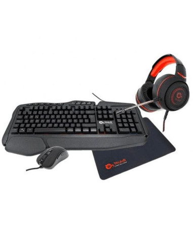 Talius Gaming Kit V.2 (Keyboard + Mouse + Headset + Mouse Pad) Black - TiendaCPU