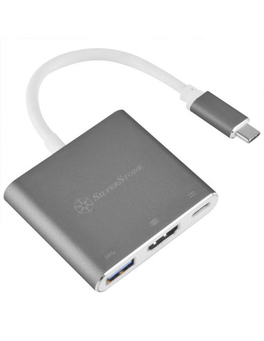 SilverStone EP08 Hub Adaptador USB Tipo C - TiendaCPU