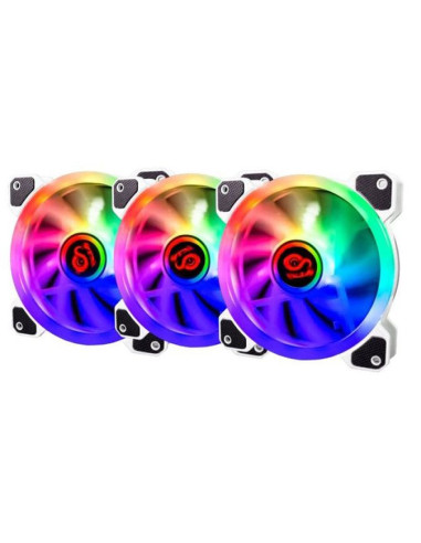 Talius Iris Spectrum ARGB/Cronos 3 Fan Kit 120 MM White - TiendaCPU