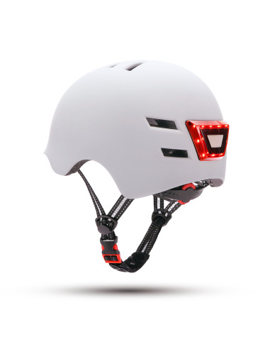 Helmet Youin with front and rear LED White ▶️ tienda cpu