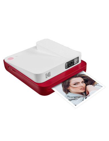 Cámara Instantánea KODAK SMILE Classic Digital Bluetooth 16MP 35 impresiones p/carga Incluye papel ZINK 3,5 x 4,25" Roja