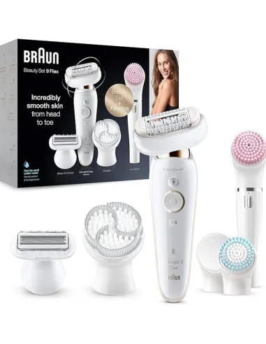 Braun Silk-épil 9 Flex con Cabezal Flexible SensoSmart, Inalámbrica, 9100, Blanco - Reacondicionado NED