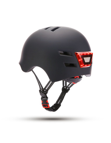 Casco Youin con LED frontal y trasero Negro